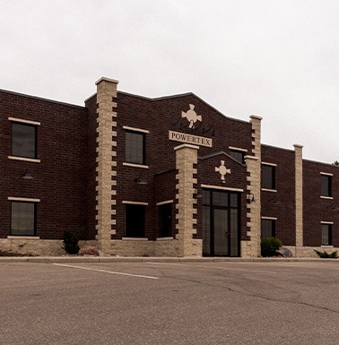 Front of Powertex Headquarters in Eau Claire, WI